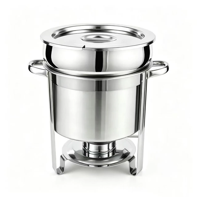Cross-border supply Stainless steel self-service soup stove 11 liters round buffet stove restaurant party alcohol stove heating