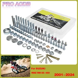 Dirt bike Fairing Fender Screw Bolt Kit Set For SUZUKI RMZ RM DRZ 80 85 125 250 450 2001-2018 2019 2020 2021 2022 2023 2024 2025