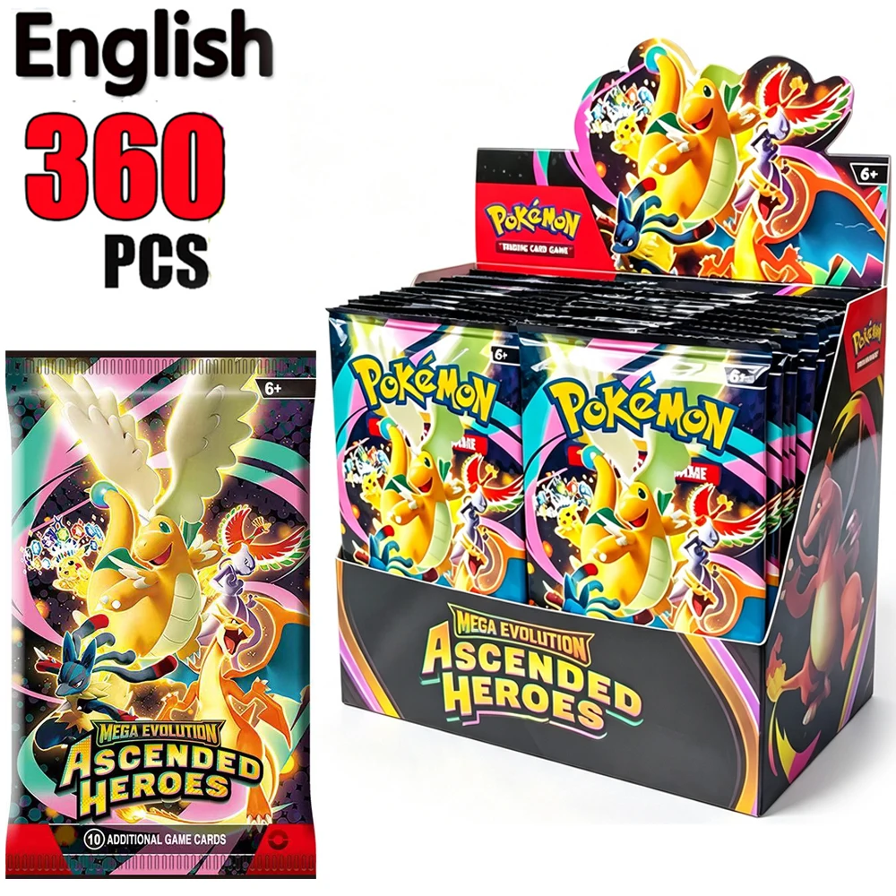 1PCS~5Bag Pokémon Card Packs 151,ASCENDED HEROES ,Evolutions,PALDEAN FATES,English Reinforcement,Battle Transaction Card Gift