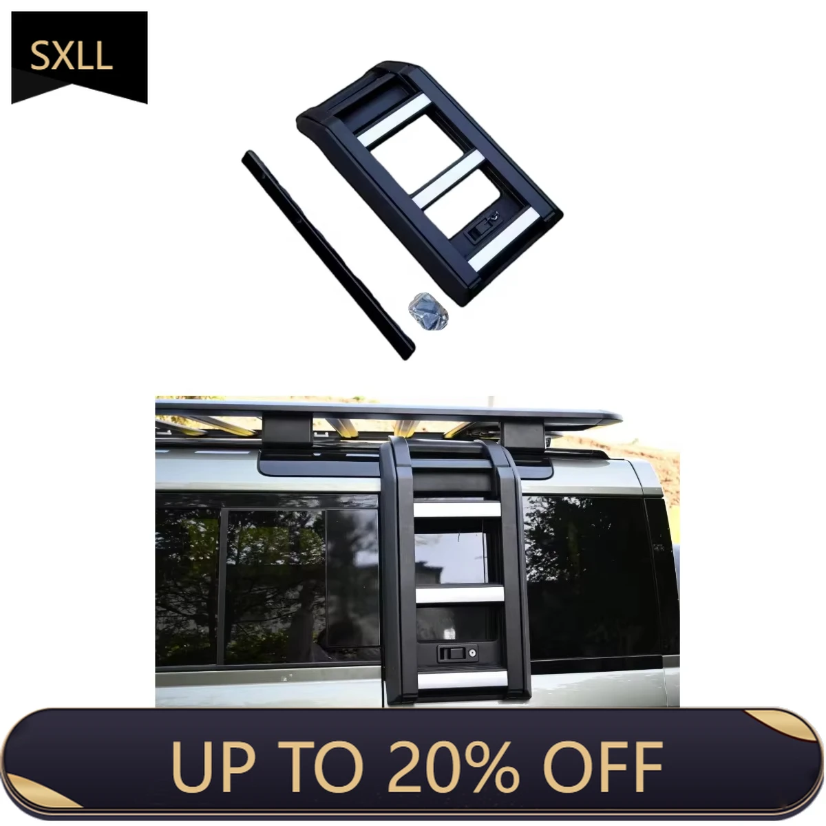 

SXLL 90/110/130 Automotive Aluminum Alloy Side Ladder 4x4 Off-Road Roof Foldable Durable Side Ladder
