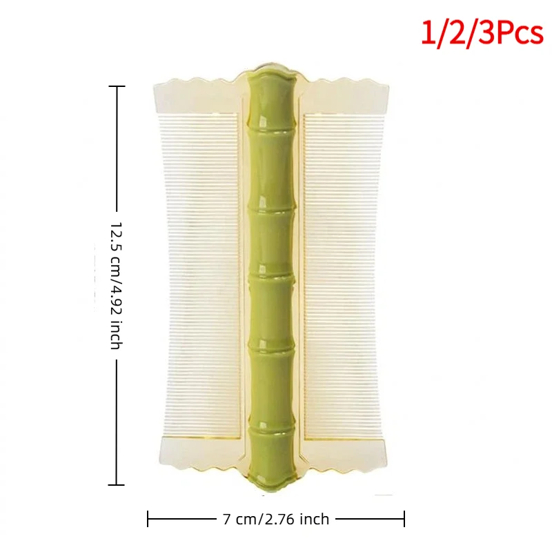 *Plastic Bamboo Node Comb Waterproof Double Sided Encrypted Teeth Easy Clean Head Lice Remover for Daily Hair Care