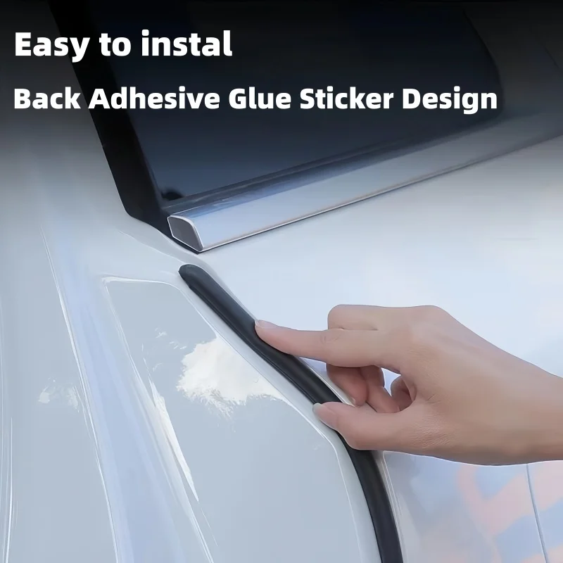 1.2m Car Door Edge Seal Strip Rubber C-Pillar Weatherstrip Waterproof Soundproof Sealant for Auto Truck SUV Adhesive Strip