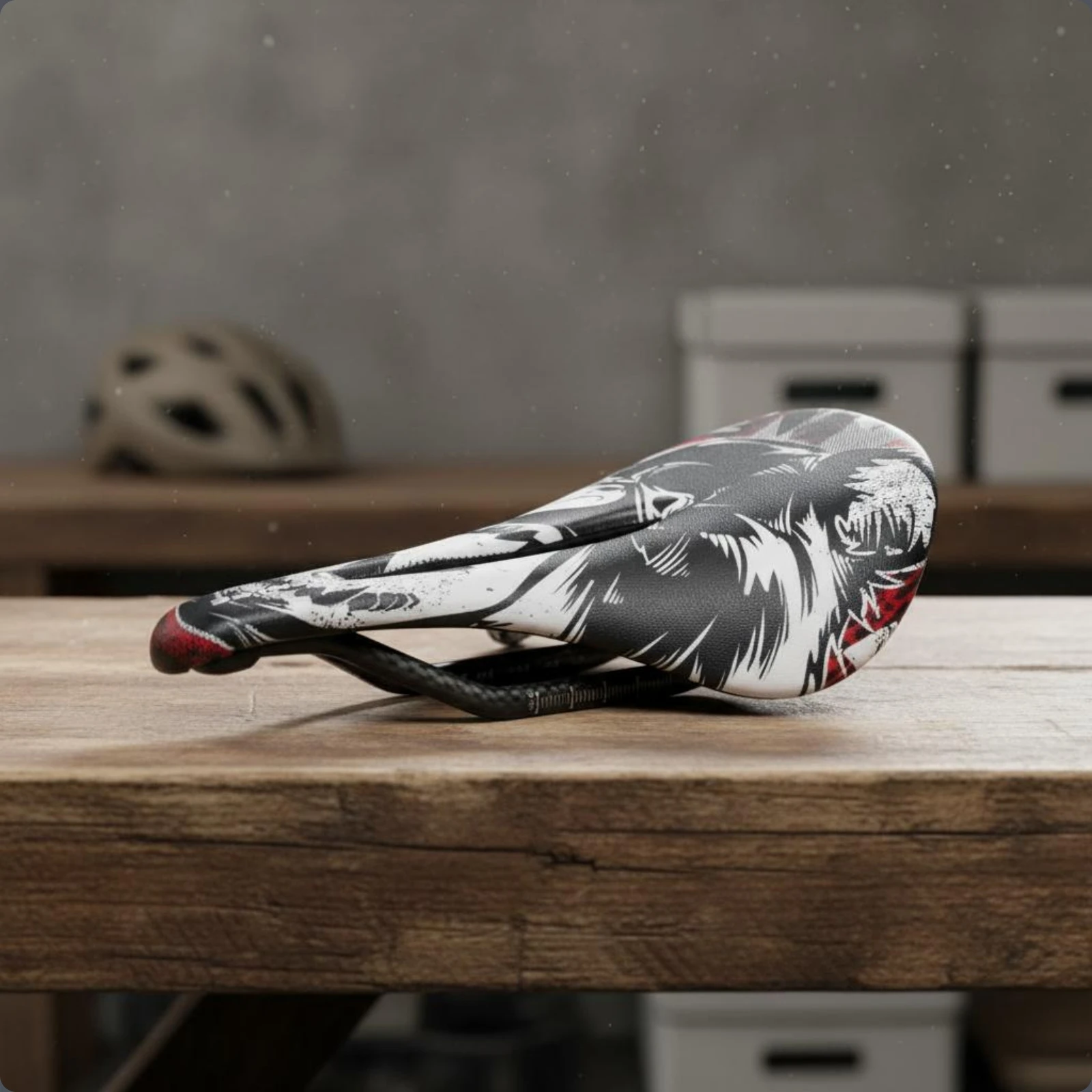 

Mountain Bike Saddle Carbon Fiber Road Bike Saddle Lightweight Colorful Print