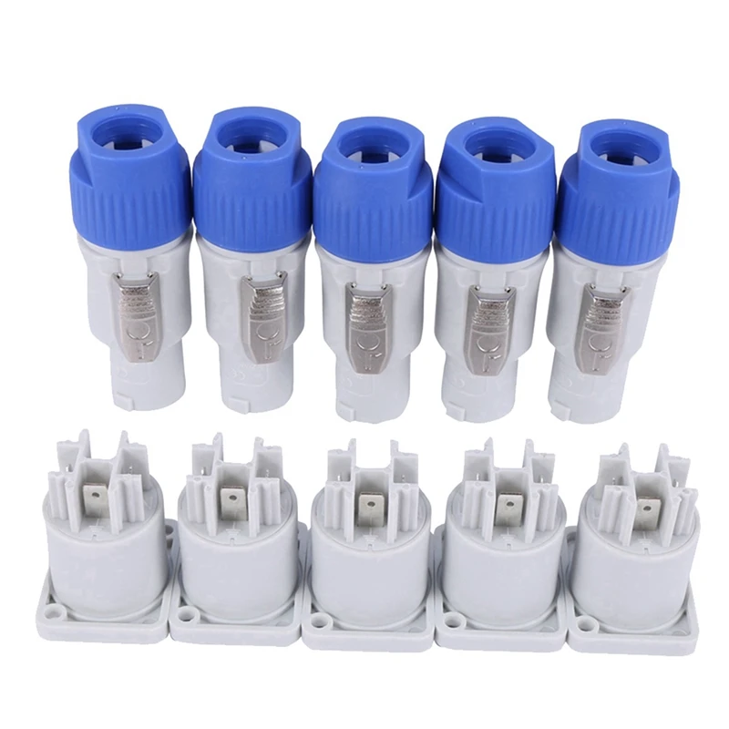 60PCS Neutrik Powercon Type A NAC3FCA+NAC3MPA-1 Chassis Plug Panel Adapter