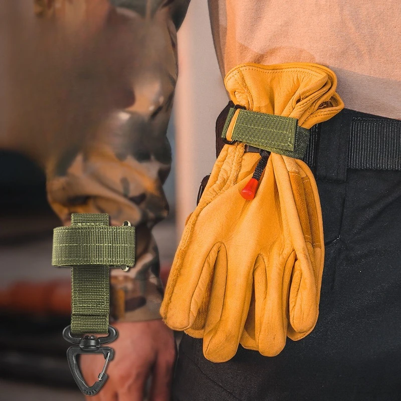 

Glove Hanging Buckle Rope Storage Buckle Military Enthusiast Tactical Nylon Climbing Buckle Multi-purpose Outdoor Glove Storage