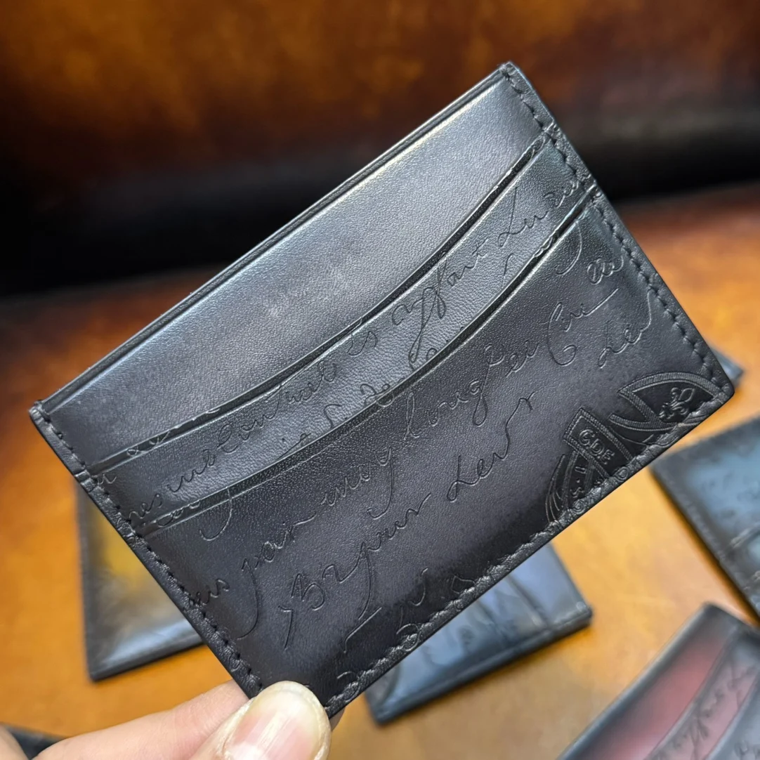DIMY 2025 Card Pack Men's Ultra Thin Leather Folding Card Holder Business Card Holder Multi slot Bank Card