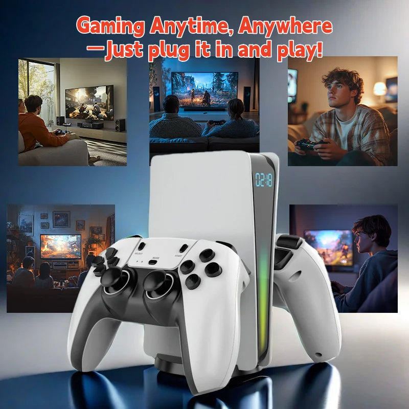 

2025 Upgrades Retro Game Console Stick, Nostalgia Gaming Stick, Upgraded Dual 2.4G Wireless Controllers, Plug & Play TV Video Ga