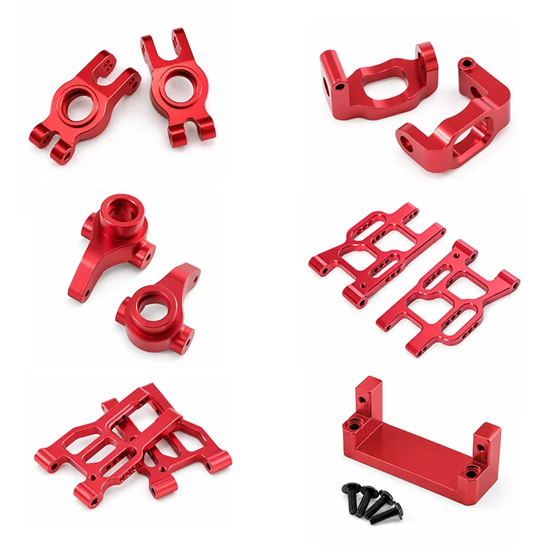 5PCS Aluminum Suspension Upgrade Kit Without Steering Parts Fit MJX 1/10 10303 RC Car, Includes Front Lower Arm, Rear Lower Arm,