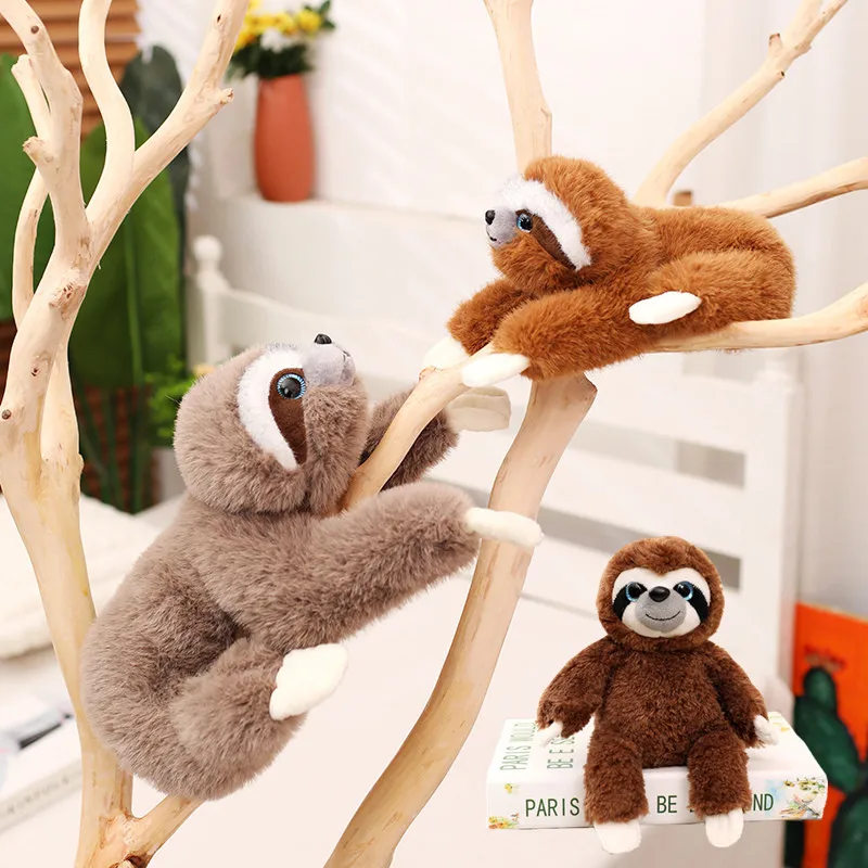 17/25/35CM Lovely Plush Sloth Plush Toys Stuffed Soft Animal Sloth Dolls Kawaii Toy Nice Birthday Christmas Gifts