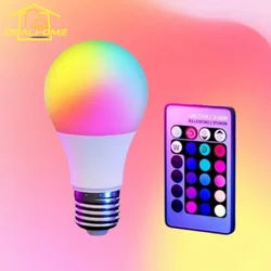 Neon Night Lamp Remote Control E27 LED Smart 16 Color Dimming Magic Bulb RGB Dimmable Bar Party Bedroom Studio Decor Mood Light