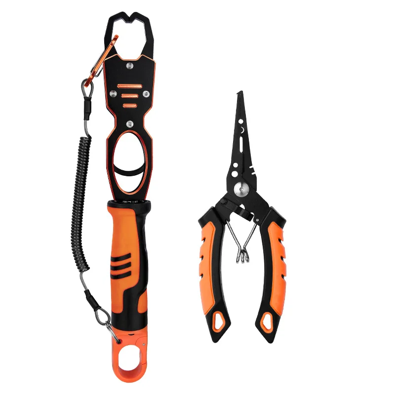 Fish Grip with Lanyard Anti Slip Fishing Lip Grabber Portable Control Tool Holder view 5