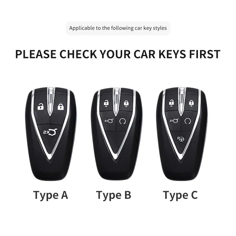 Car Key Case Cover Shell Fob for Changan UNIT UNIK CS35PLUS CS55 PLUS CS75 PLUS CS95 PLUS CS85 Oshan X7 X5 3/4/5 Buttons Keyring