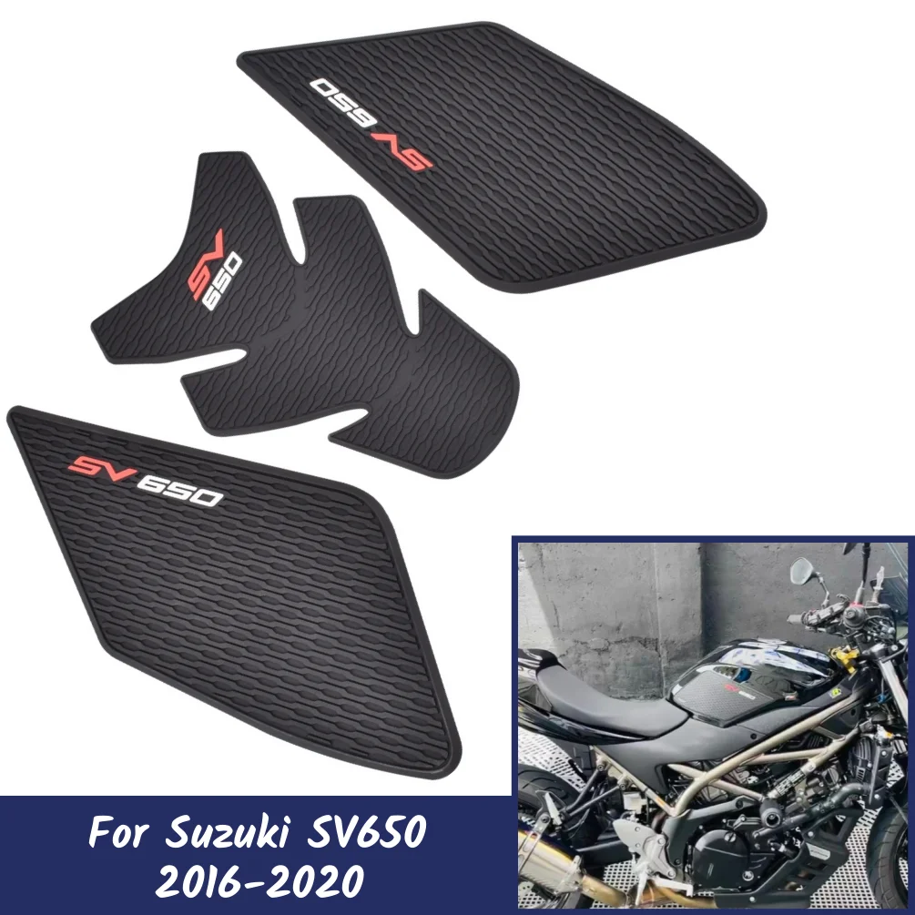 SV650 SV650X Tank Pad Stickers Gas Protector For Suzuki SV 650 2016-2020 2017 2018 Motorcycle Kit Knee Sticker Decal Accessories