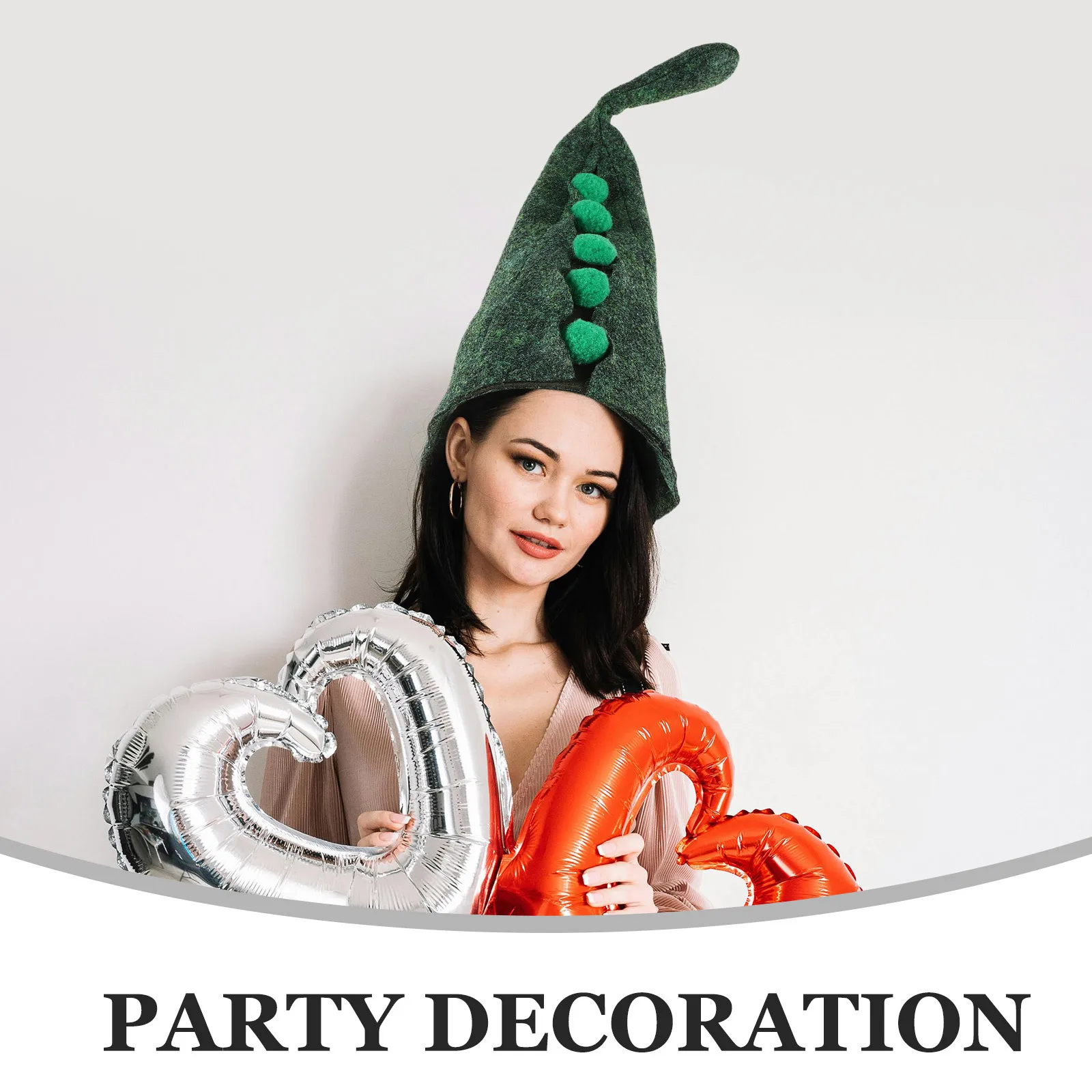 

Peasecod Shape Wizard Hat Soft Comfortable Party Cosplay Costume Photo Prop Halloween Masquerade Unique Accessory