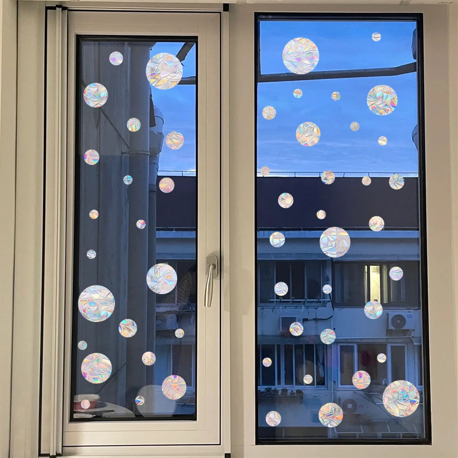 Anti-Collision Circular Window Stickers Reusable Rainbow Window Clings Stop Birds from Hitting Windows CLH@8