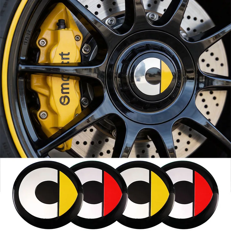4 pegatinas metálicas para tapas de rueda con logo de coche, emblema para Smart EQ Fortwo Forfour 453 451 452 450 454 Roadster Forjerem