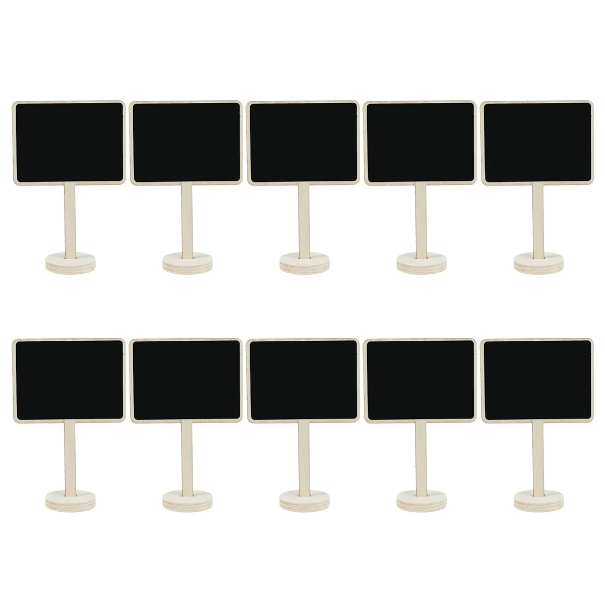 10Pcs Wooden Small Blackboard Square Mini Chalkboard Stand with Splint Base for Wedding Party Table Number Message Board