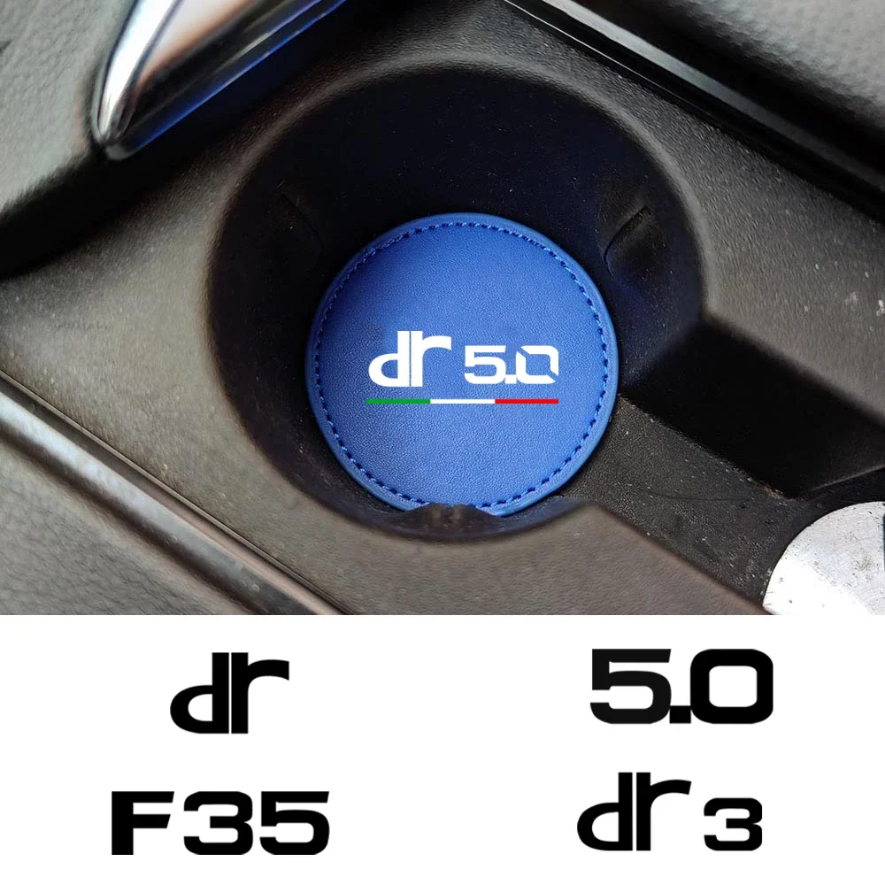 Car Coasters PU Leather Water Cup Holder Pads For DR Motors DR DR1 DR2 DR3 DR4 DR5 DR6 DR F35 DR 1.0 EV DR3.0 DR 4.0 5.0 6.0 7.0