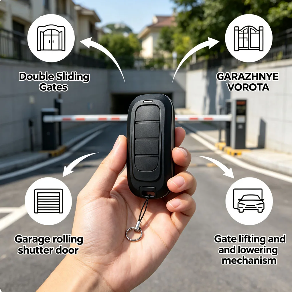 YIOU Alutech AT-4L 433.92 Garage Door Remote Control Compatible with AR-1-500N 500 AN-MOTORS ASG-1000 ASG-600