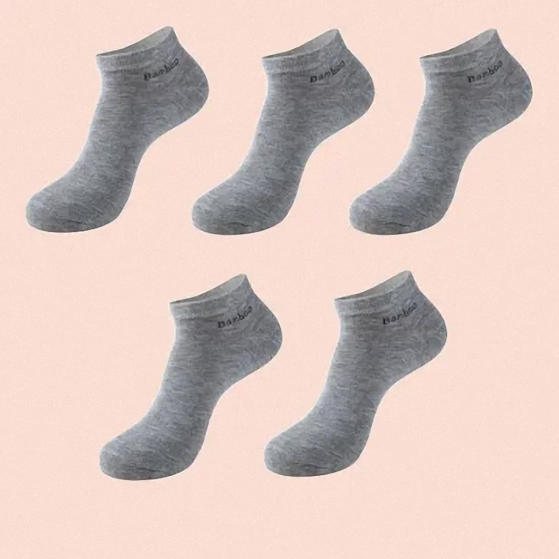 5/10 Pairs/Pack High Quality Men's Fashion Bamboo Fiber Socks Anti-Bacterial Man Ankle Socks Comfortable Breathable Short Socks