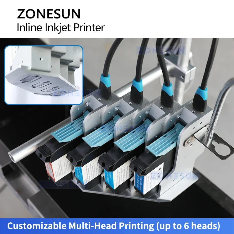 ZONESUN ZS-IIP550 Inline Inkjet Printer Date Coding Machine Pattern Text Date Printing Machine