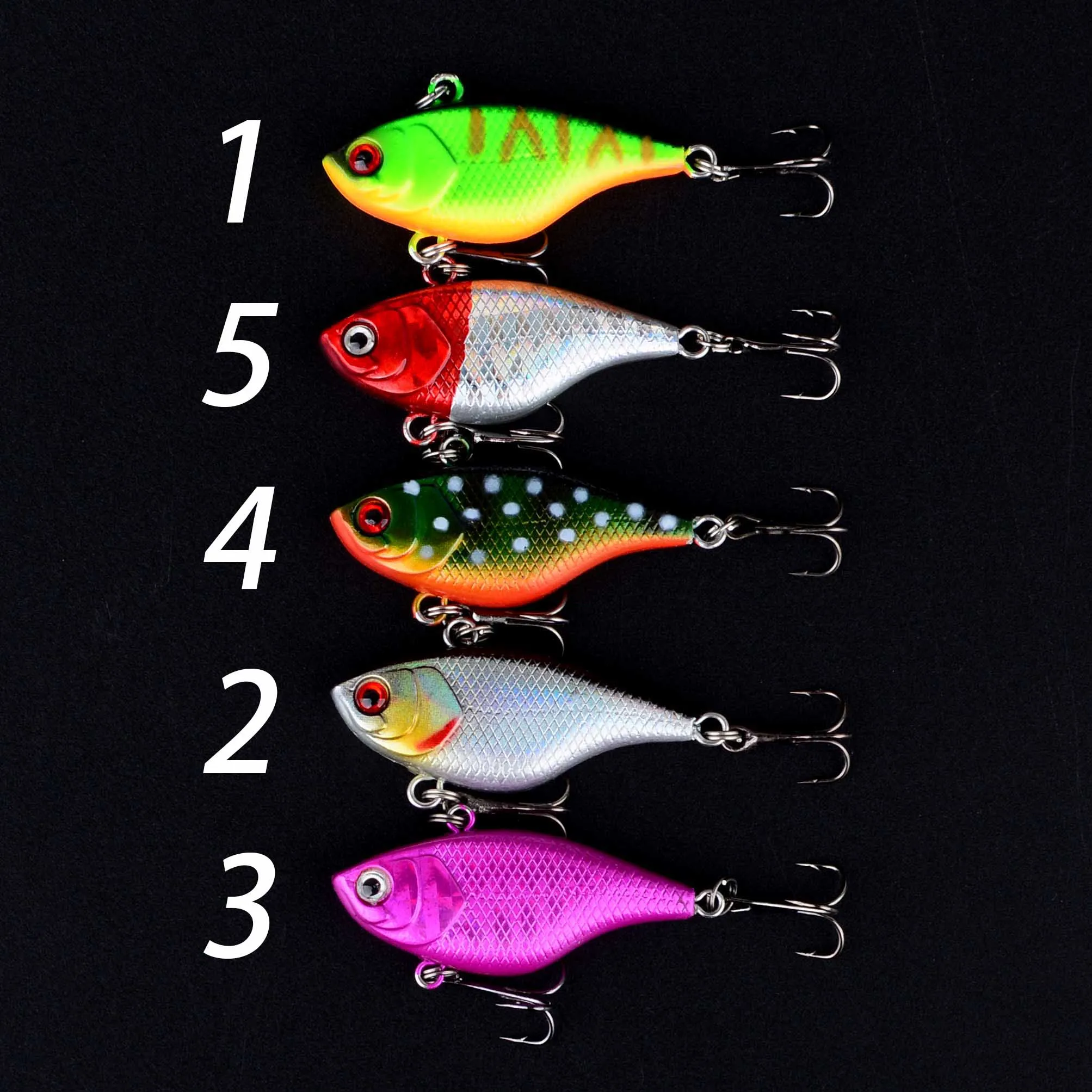 Señuelos VIB vibratorios de plástico tipo crankbait duro - imagen 4
