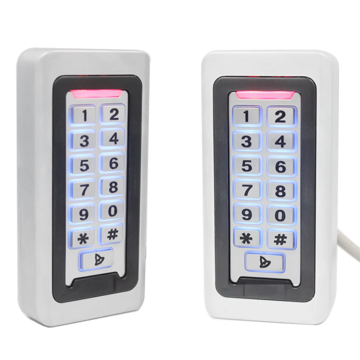 2K Users Metal Keypad Access Control System with RFID/IC Proximity Cards, Outdoor Waterproof Door Security & Entry Keypad EM/MF