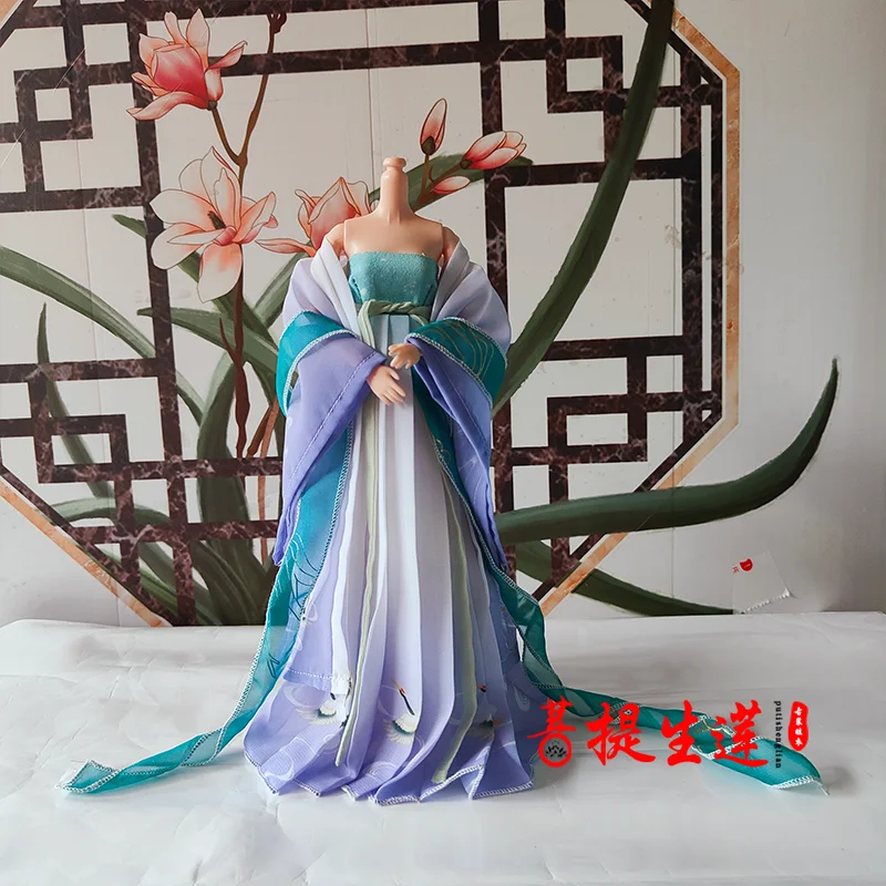 customize 1/6 Female Classical Hanfu Chinese Ancient Tradition Hanfu Dress for 12inch Action Figure Model