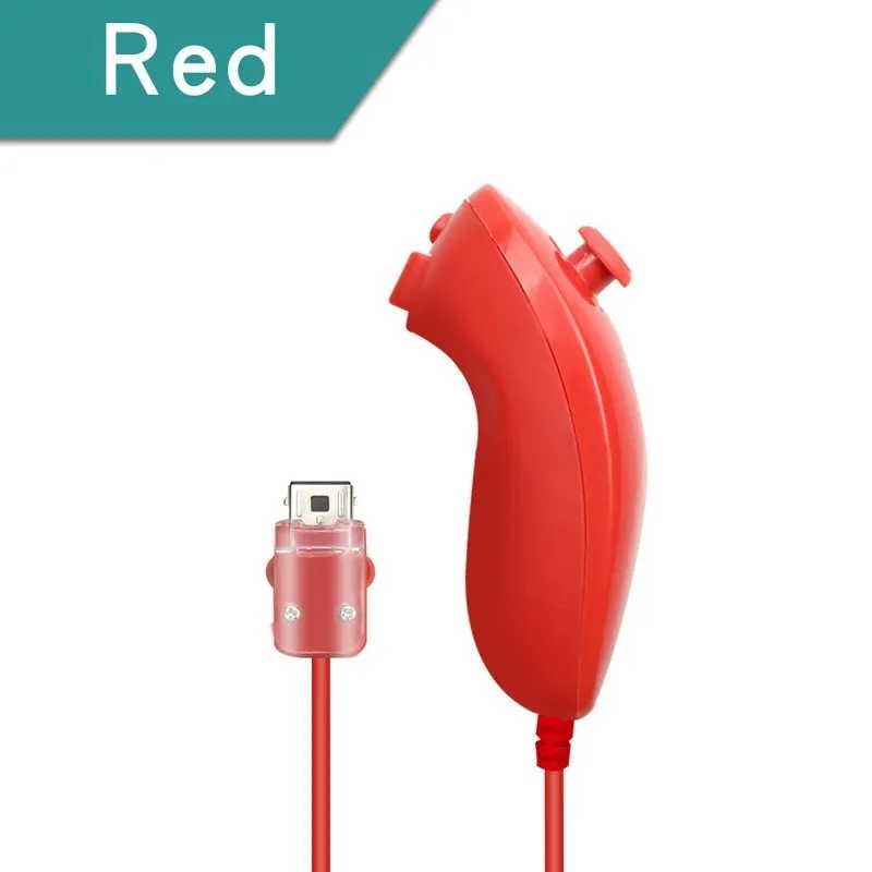 5 Farben Kabelgebundener Nunchuck für Nintendo Wii Spielcontroller, gebogener Spielgriff, Nunchuk für Wii Gamepad-Zubehör – Detail 10