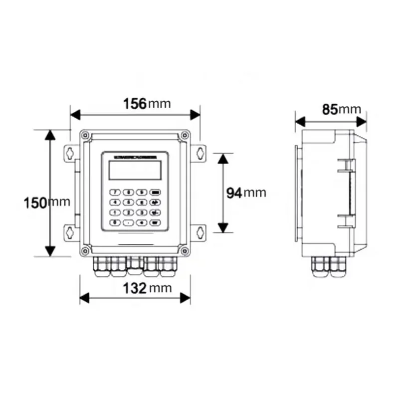 818003 Useful DN32-6000 Wall Mounted Water Flow Meter Sensor Optional Storage Clamp Sensor Digital Liquid Ultrasoni