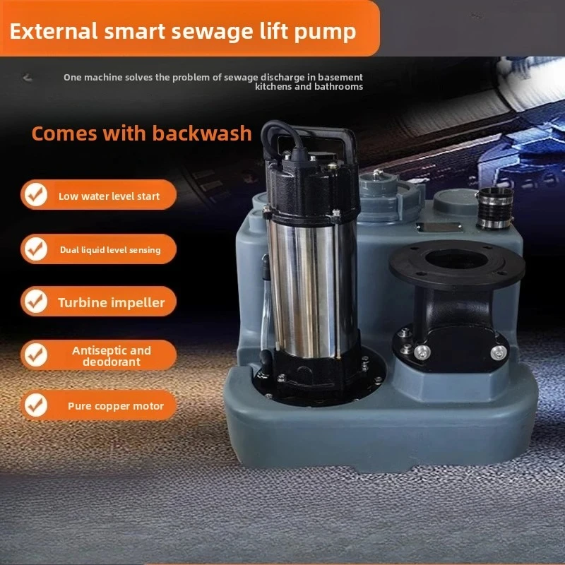 ​​Automatic Integrated Sewage Lifting Pump Station with Grinder Pump for Kitchen/Basement Toilet System, Wastewater Solution​​