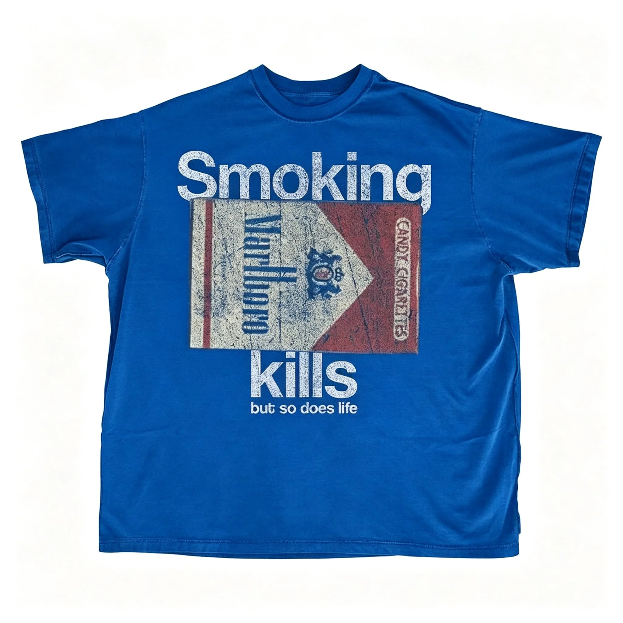 Retro-T-Shirt mit Aufschrift „Räuchern tötet, aber das Leben auch“ – Lässiger, lustiger Stil, Unisex-T-Shirt, Kurzarm, Baumwolle, für Damen und Herren – Detail 11