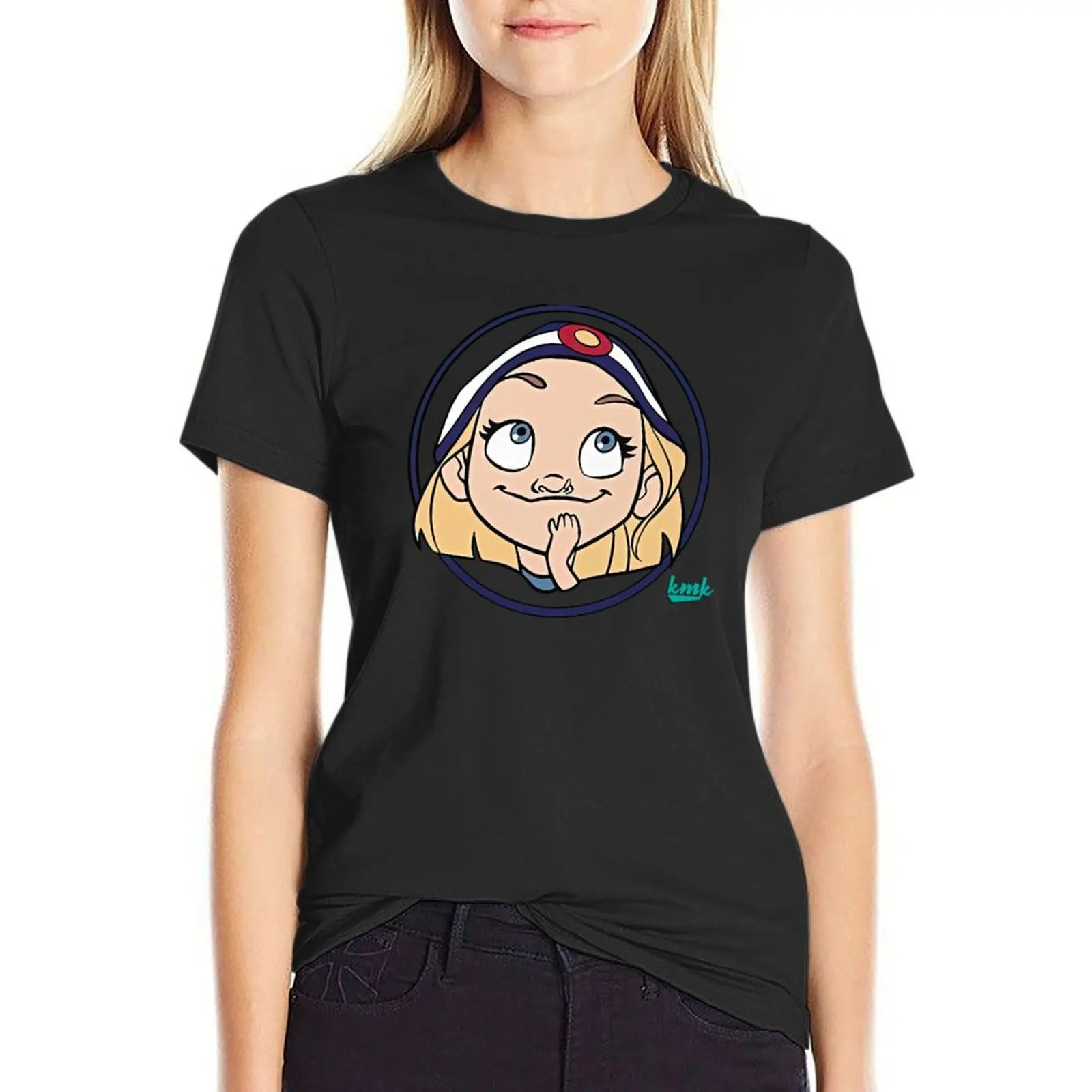 

Kallmekris merch KMK Cartoon T-Shirt summer tops sports fans customizeds tops tshirts for Women