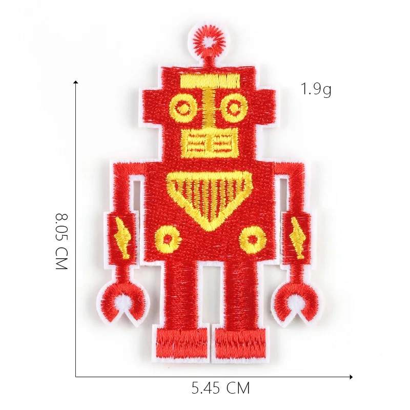 9Pcs Cartoon robot Series Iron on Embroidered Patches For on Clothes Hat Jeans Sticker Sew Ironing Patch Applique Badge