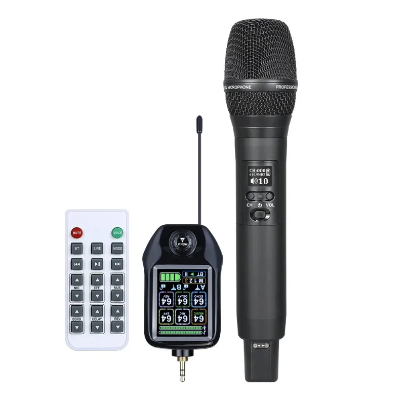 High-end wireless microphone Bluetooth microphone, universal for singing, one to two U segments