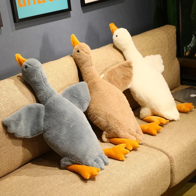 Jouet en peluche Big Goose pour enfants, canard moelleux, beurre en peluche, animal mignon, jouets en peluche fzPlush, oreiller de canapé, décoration d'intérieur, cadeau de Noël pour les filles