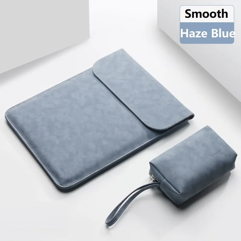 

for Blackview Acebook 8 Laptop Bag Smooth Matte PU Leather Magnet Flip Sleeve Charger Pouch Foldable Mousepad Notebook Briefcase