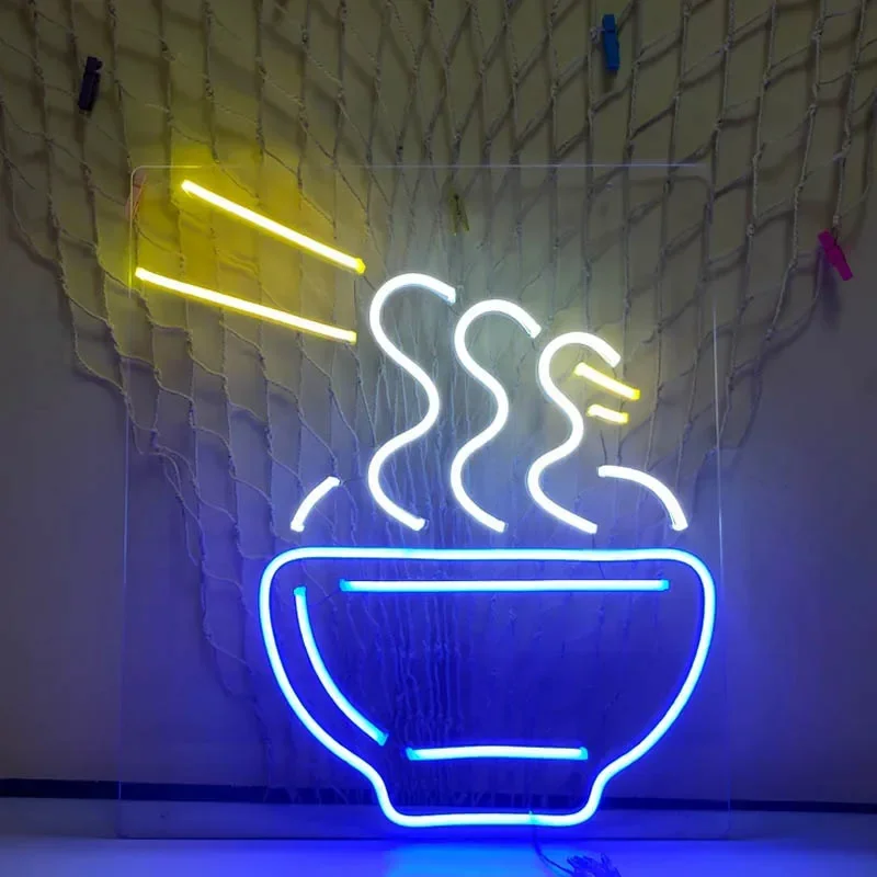 

Noodle Neon Signs LED Neon Lights Business Logo Wall Sign Decor for Art Bedroom Home Roomrestaurant Shop Decoration