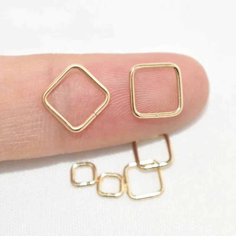 14K Gold Filled Square Jump Rings, Gold Filled Jump Rings, Bulk Jump Rings, Open /Closed Jump Ring, Jewelry Findings 6/8mm