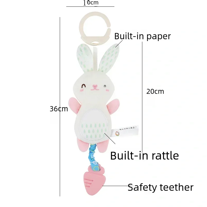 Baru Boneka Lembut Hewan Rattle Pegangan Tangan Mainan Bayi Pengocok Crinkle Berderit Sensorik Aksesori Perjalanan untuk Hadiah Mainan Balita