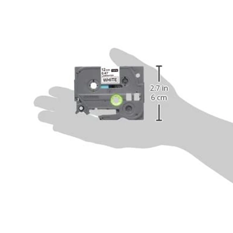 

B18B Label Tape Replacement for Brother P-Press TZe Label Tape 12mm 0.47 Inch Laminated 26.2 Feet Black on White(8M),2-Pack