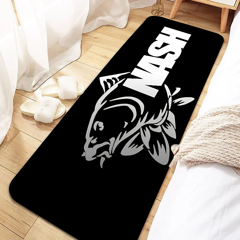 Nash Fishing LOGO Door Mat Entrance Non-slip Doormat Washable Kitchen Carpet Living Room Hallway Rugs Bathroom Bath Door Mats