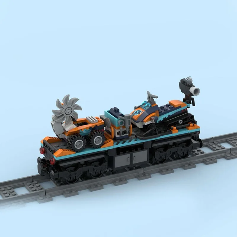 711pcs MOC Additional Cars Arctic Polar Express Train Model Building Blocks Bookshelf Decor, Home Decor For Boys Christmas Gift