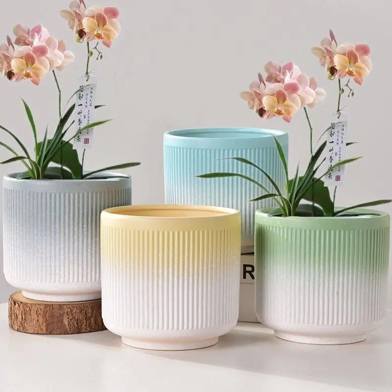 

Большой керамический горшок для цветов, дышащий горшок для орхидей, кашпо для фаленопсиса с отверстиями, большие горшки для суккулентов