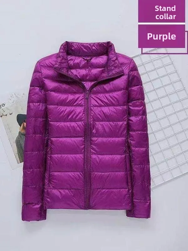 

Women's Lightweight down Cotton Jaet Loose Fit Autumn Winter Outerwear Long Sle Faionable Trendy No Hood Required