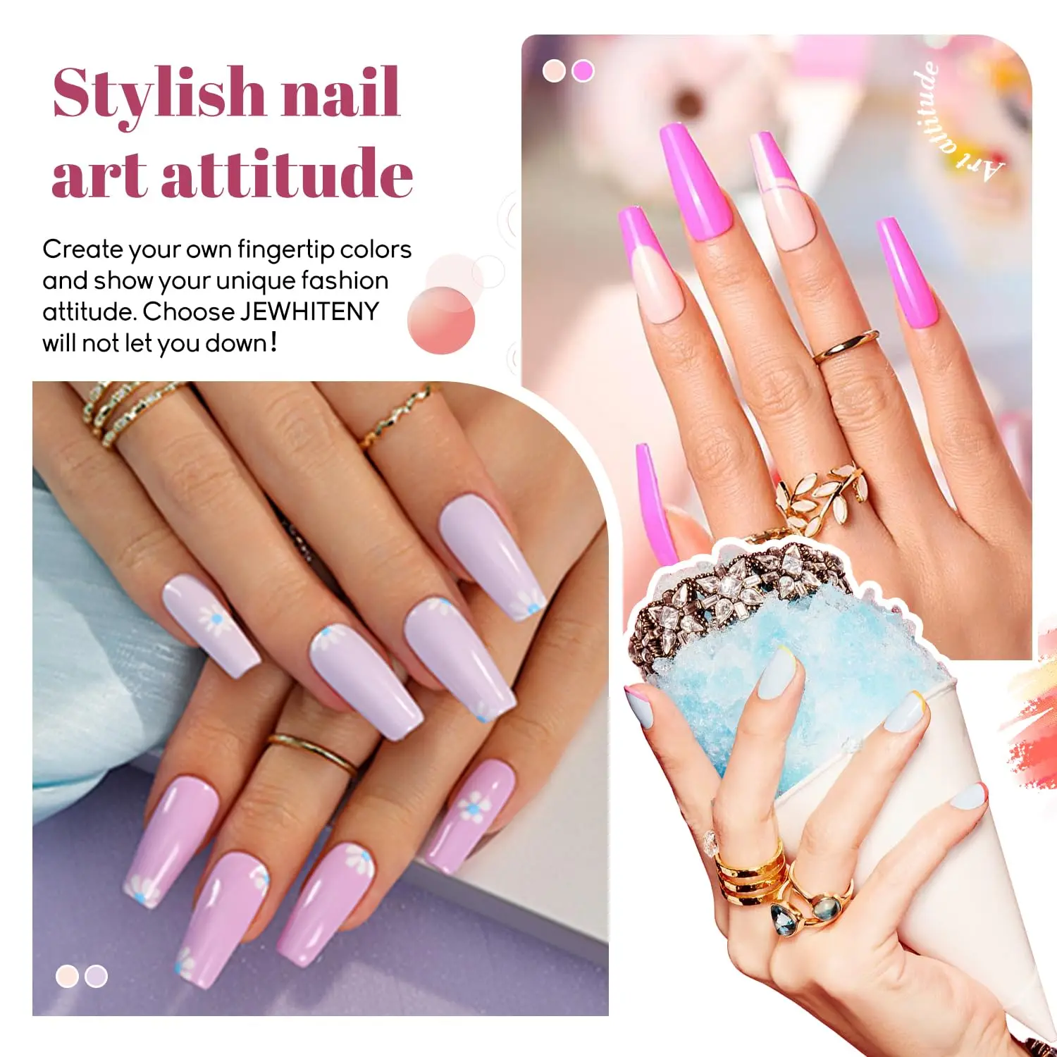 Kit smalto gel 45 pezzi con lampada per unghie LED U V Light 40 ColSet Kit gel per unghie manicure