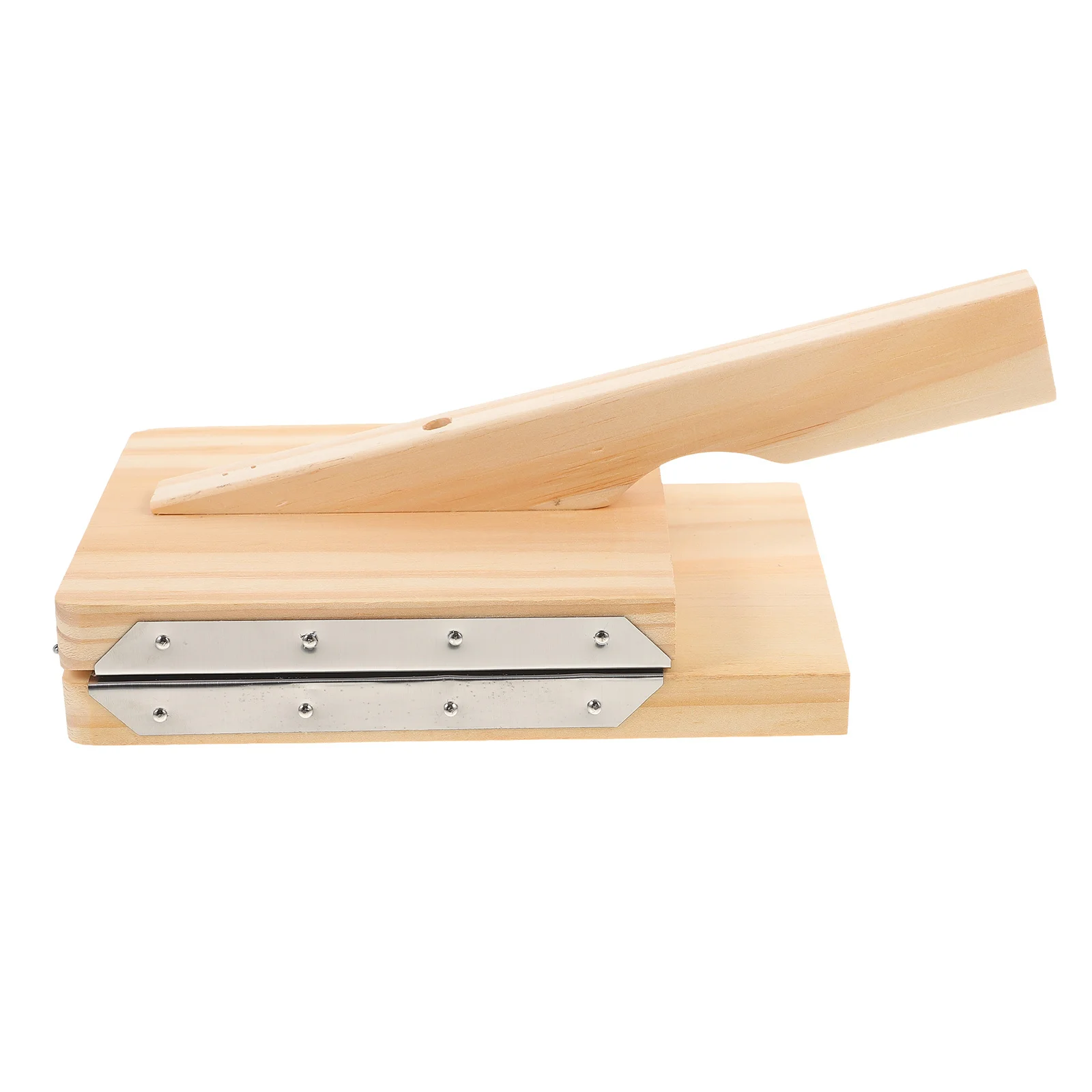 

Dumpling Skin Press Tool Wooden Stainless Steel Dough Presser Kitchen Supplies DIY Dumpling Making Tool Pizza Press
