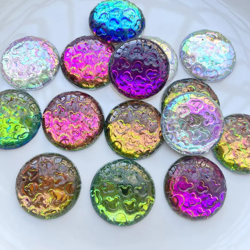 Super bright 35mm round rhinestone diy jewelry production decoration gem handicraft decal aboriginal decoration 10pcs/lot