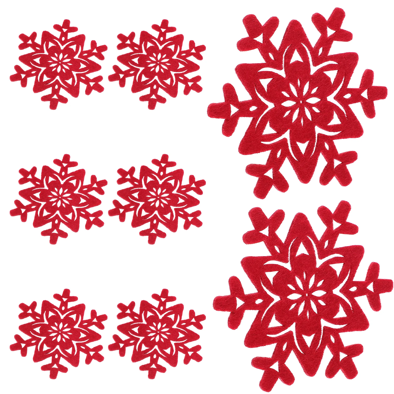 

Small Christmas Decorations Cup Mats for Table Heat Resistant Coasters Green Felt