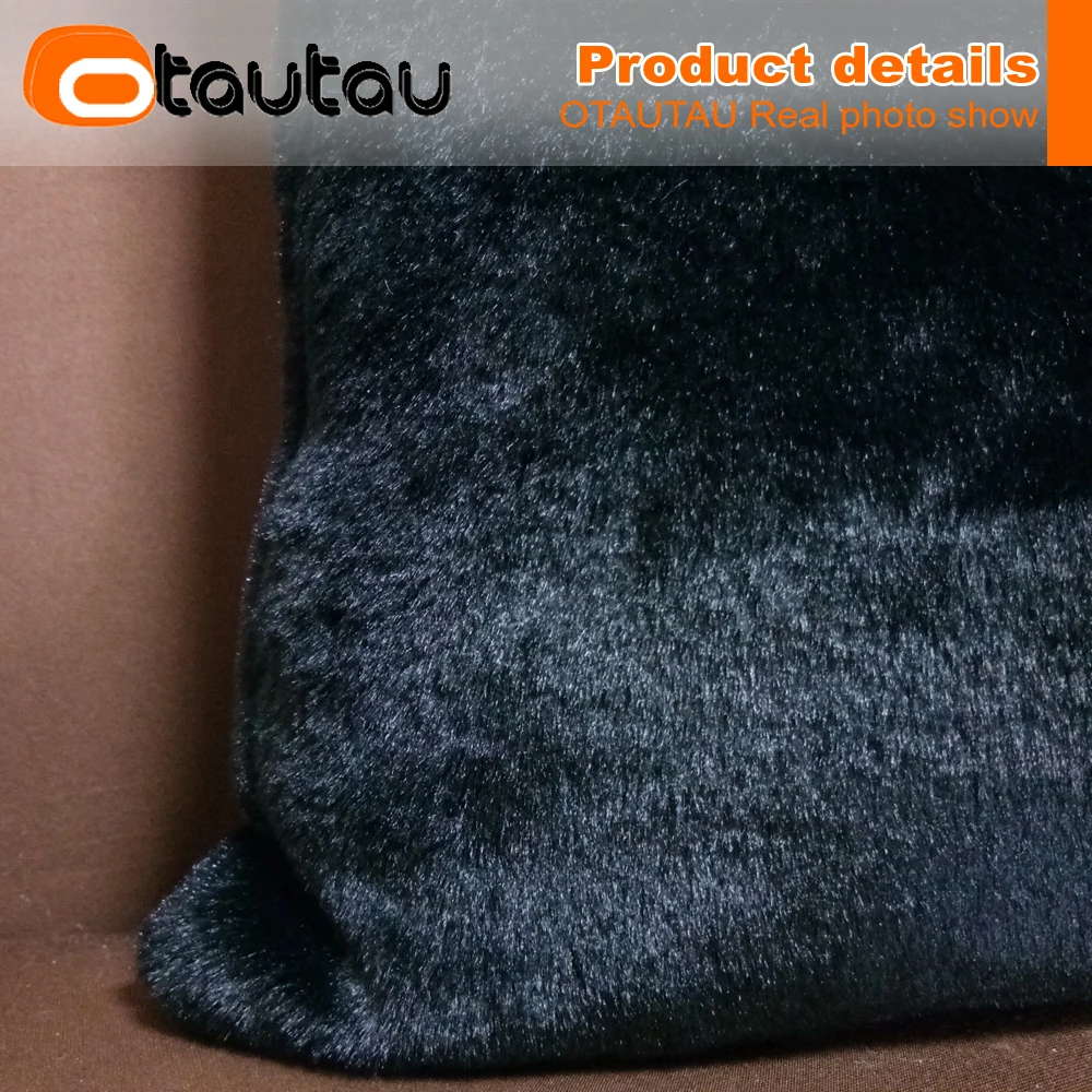 OTAUTAU Soft Fluffy Plush Bed Long Pillow Case Home Decor Car Chair Sofa Body Throw Pillowcase Cover Back Seat Backrest Cushion
